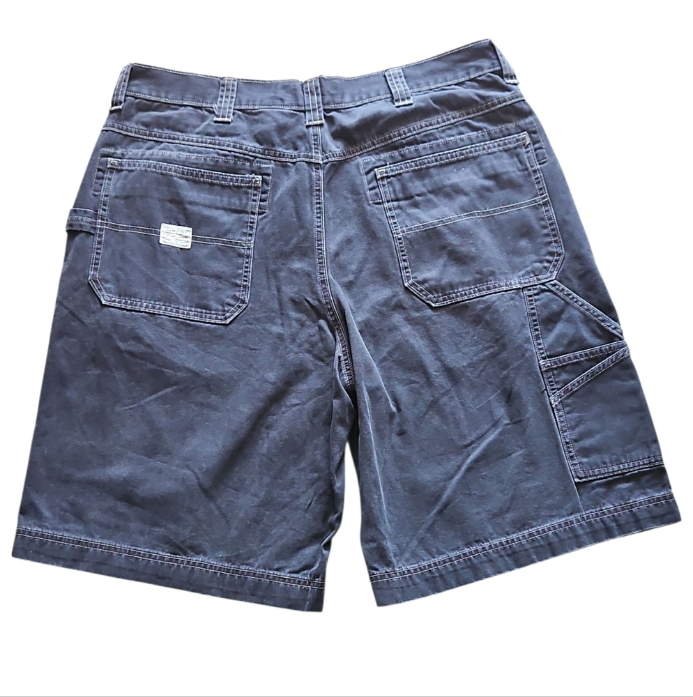 Old Navy vintage painters shorts black Denim Cargo Utility Mens W36 - Picture 2 of 4